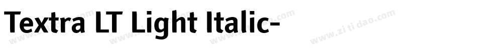 Textra LT Light Italic字体转换